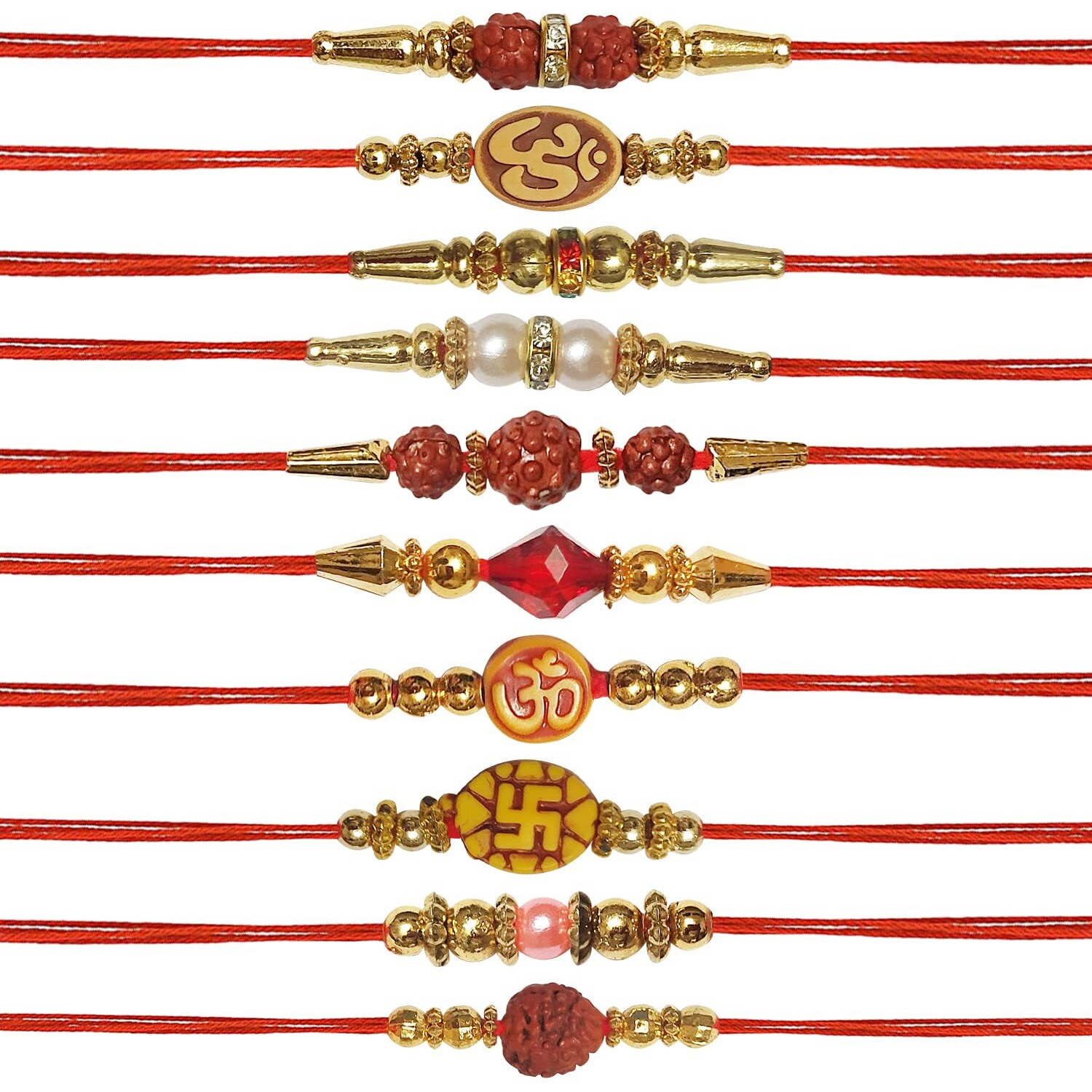 OXYURA Rakhi for Brother/Bhaiyya/Bhai Combo Set of 10