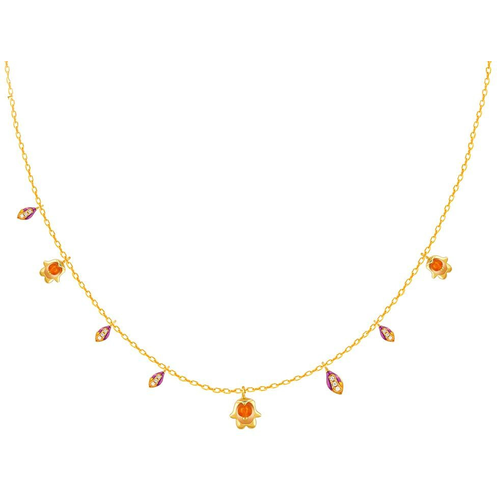 GIVA 925 Silver Bhumi Golden Classic Bell Mallow Necklace| Rakhi Rakshabandhan Gift for Sister Bhabhi, Gifts for Women & Girls With Certificate of Authenticity and 925 Stamp | 6 Months Warranty*