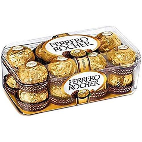 Set of 3 Rakhi with 16 Pieces Ferrero Rocher | Ferrero Rocher Chocolate for Brother | 16 Pieces Ferrero Rocher Chocolate Hamper | Roli, Chawal, Chandan, Misri | 039