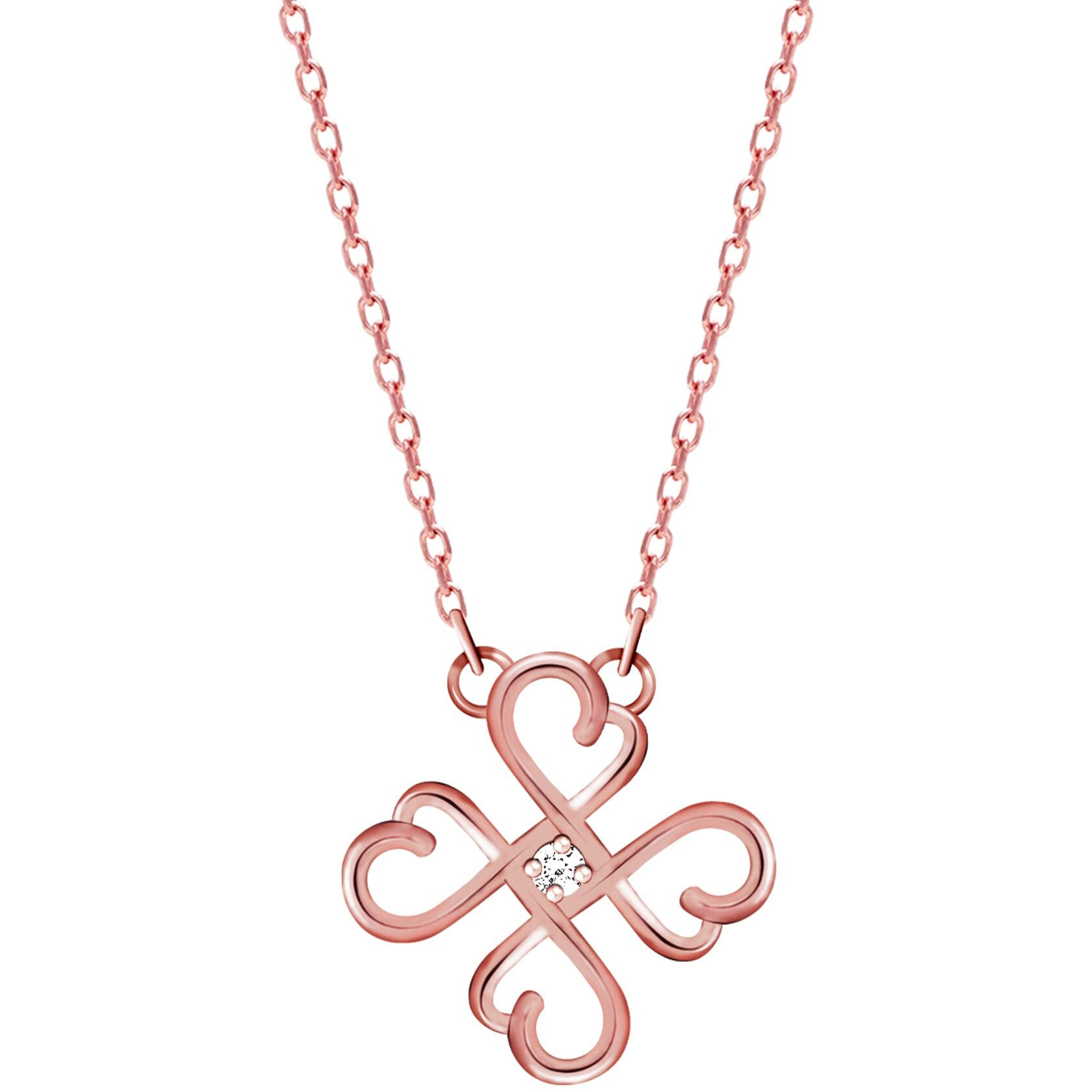 GIVA 925 Silver Rosegold Clover Pendant | Gifts for Girlfriend, Rakhi Rakshabandhan Gift for Sister Bhabhi, Gifts for Women & Girls |With Certificate of Authenticity and 925 Stamp | 6 Month Warranty*