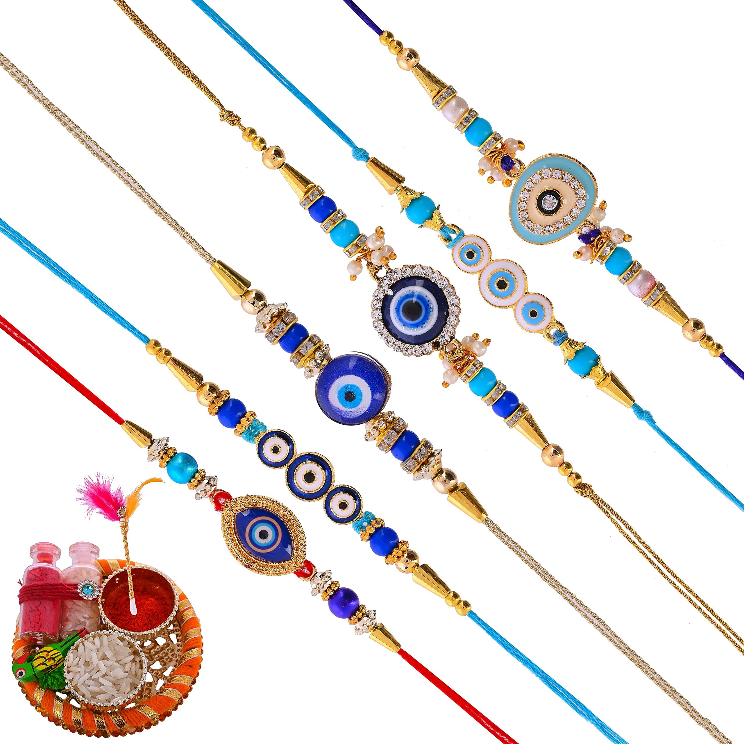 Perpetual Evil Eye Rakhi For Brother And Bhabhi - Celebrate the Festival of Love with Rakhi Gift Sets For Kids, Brothers & Bhabhis.