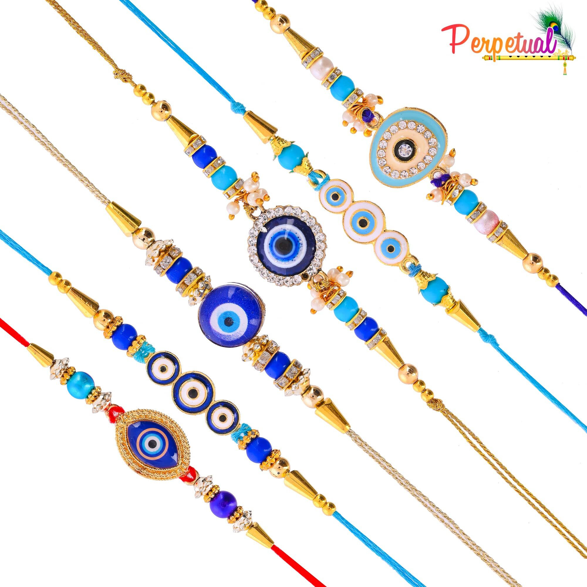 Perpetual Evil Eye Rakhi For Brother And Bhabhi - Celebrate the Festival of Love with Rakhi Gift Sets For Kids, Brothers & Bhabhis.