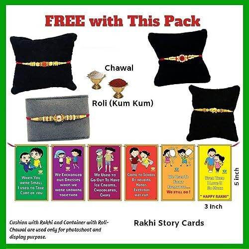 BOGATCHI Rakhi Chocolates for Brother, 2 Heart Chocolate Box, 5 pcs Each + 4 Rakhi + 2 Roli Chawal + Free Rakhi Card