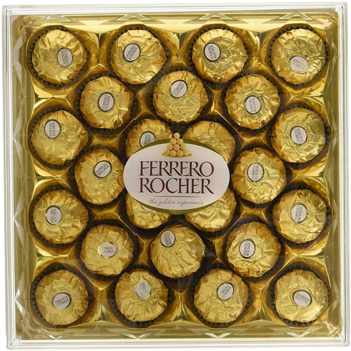 Ferrero Rocher Rakhi Gift Combo - 24 Pcs Gift Box Chocolates With 2 Pcs Of Handmade Diyas - 300 Gm