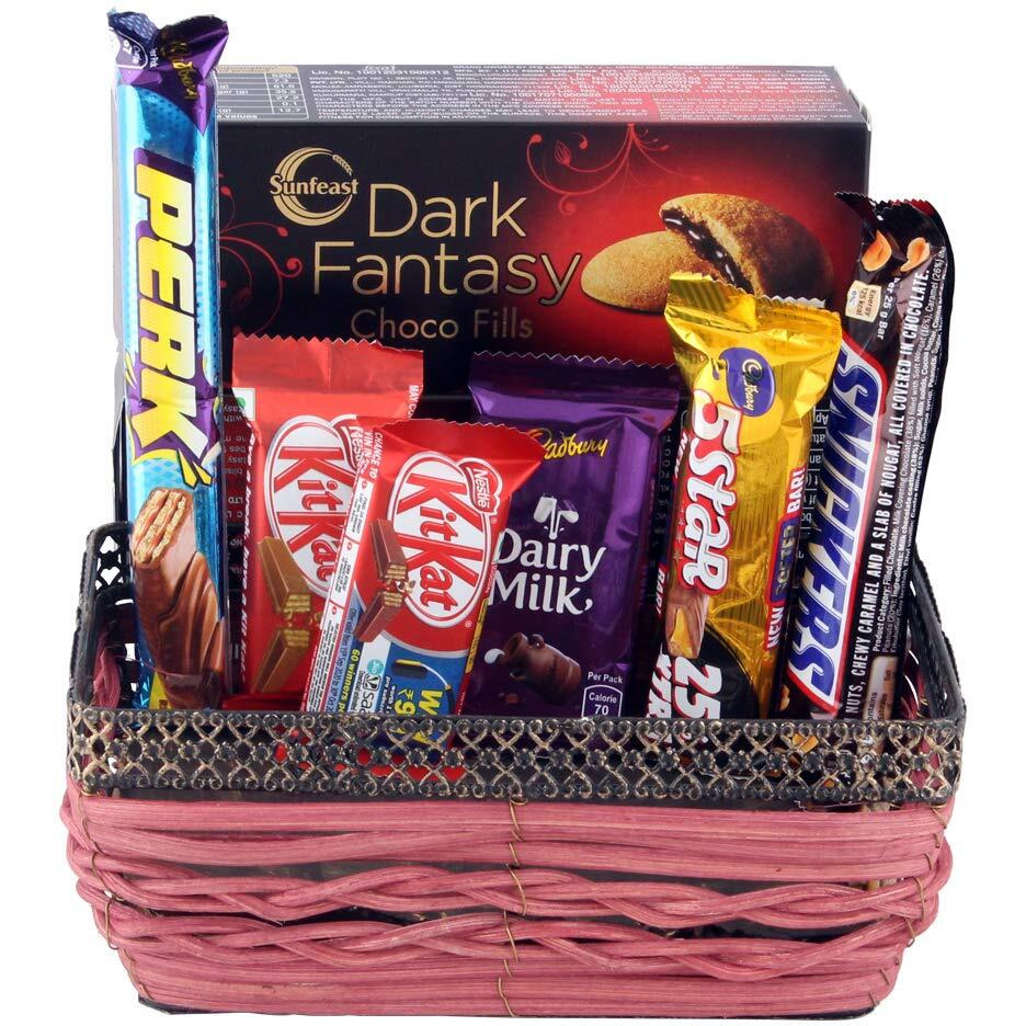 Astonished Retail Surprise Gift for Anniversary | Chocolate Gift Hamper for Diwali, Birthday, Holi, Rakhi, New Year, Christmas, Anniversary | Assorted Chocolates with Designer Basket, g