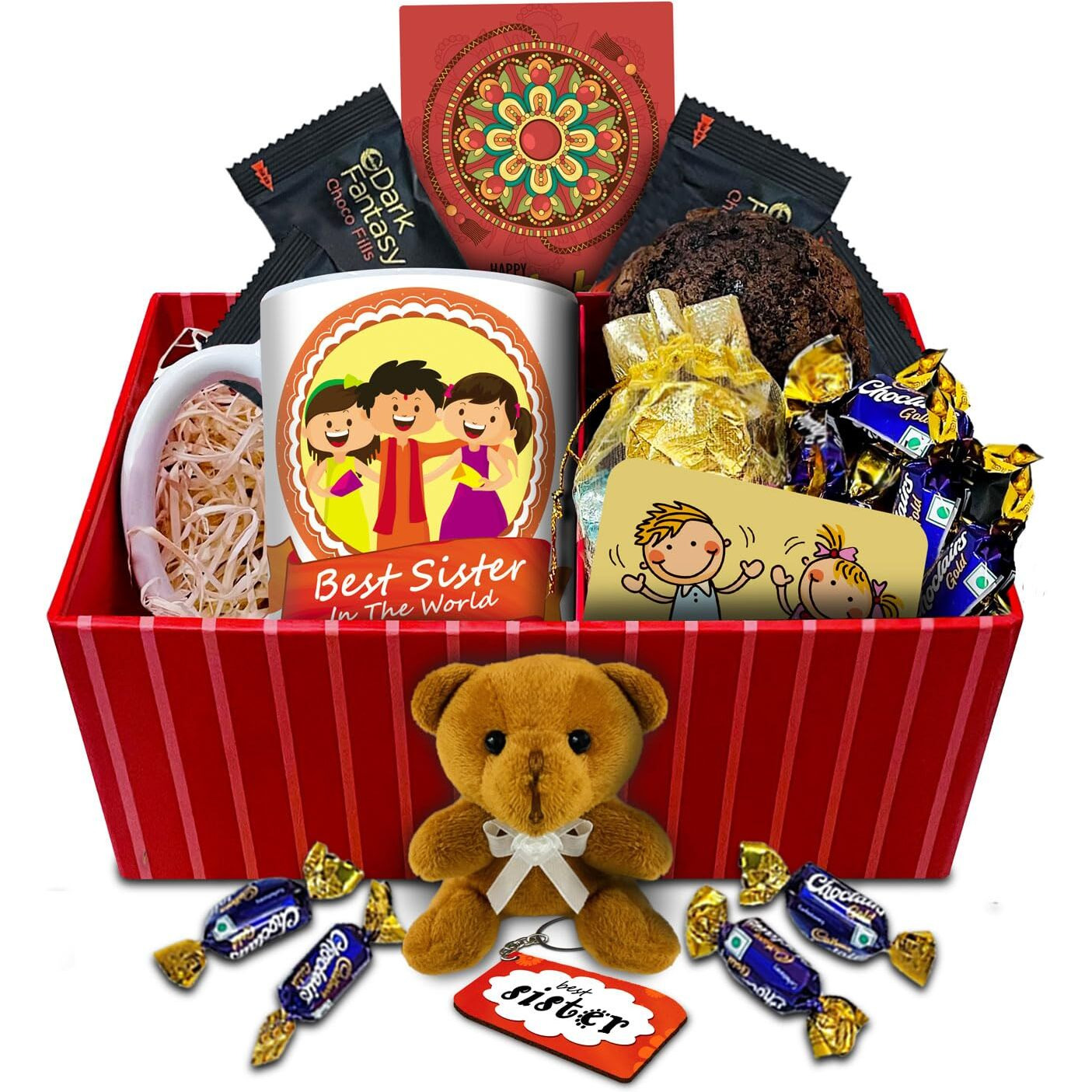 exciting Lives Rakhi Gift Hamper For Sister - Gift for Raksha Bandhan, Rakhi, Birthday - Gift for Sister, Cousin, Friend, Rakhi Gift