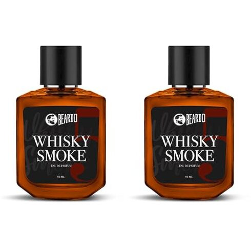 Beardo Whisky Smoke Perfume For Men, 50Ml X 2 | Eau De Parfum | Strong Long Lasting| Spicy, Woody Oudh | Body Spray For Men | Gift For Husband And Boyfriend | Rakhi Gift For Brother | Gift For Friends