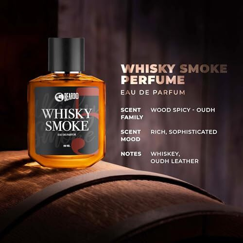 Beardo Whisky Smoke Perfume For Men, 50Ml X 2 | Eau De Parfum | Strong Long Lasting| Spicy, Woody Oudh | Body Spray For Men | Gift For Husband And Boyfriend | Rakhi Gift For Brother | Gift For Friends