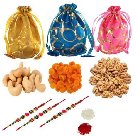 Bay Nut Premium Rakhi Hamper for Brother (h-6) 300 gm assorted dryfruits