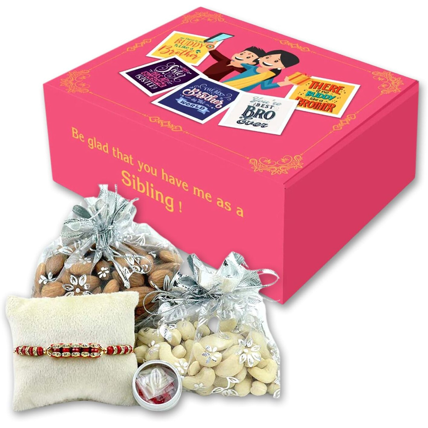 Bay Nut Premium Rakhi Hamper for Brother (h-8)