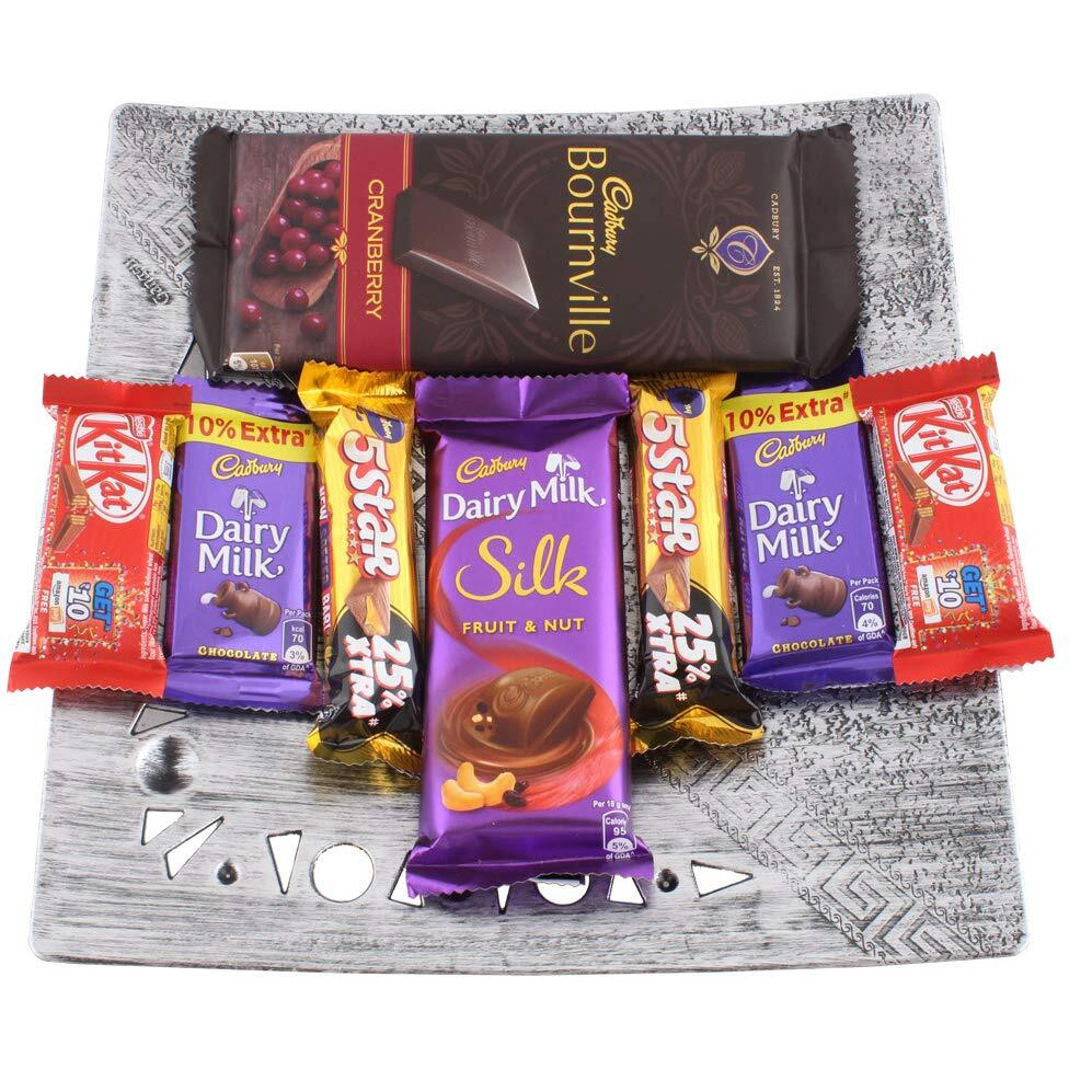 SFU E Com Cadbury Bournville Chocolate Hamper with Creamy Dairy Milk Silk Gift for Rakhi, Diwali, Christmas, Birthday, Anniversary, Holi, 627