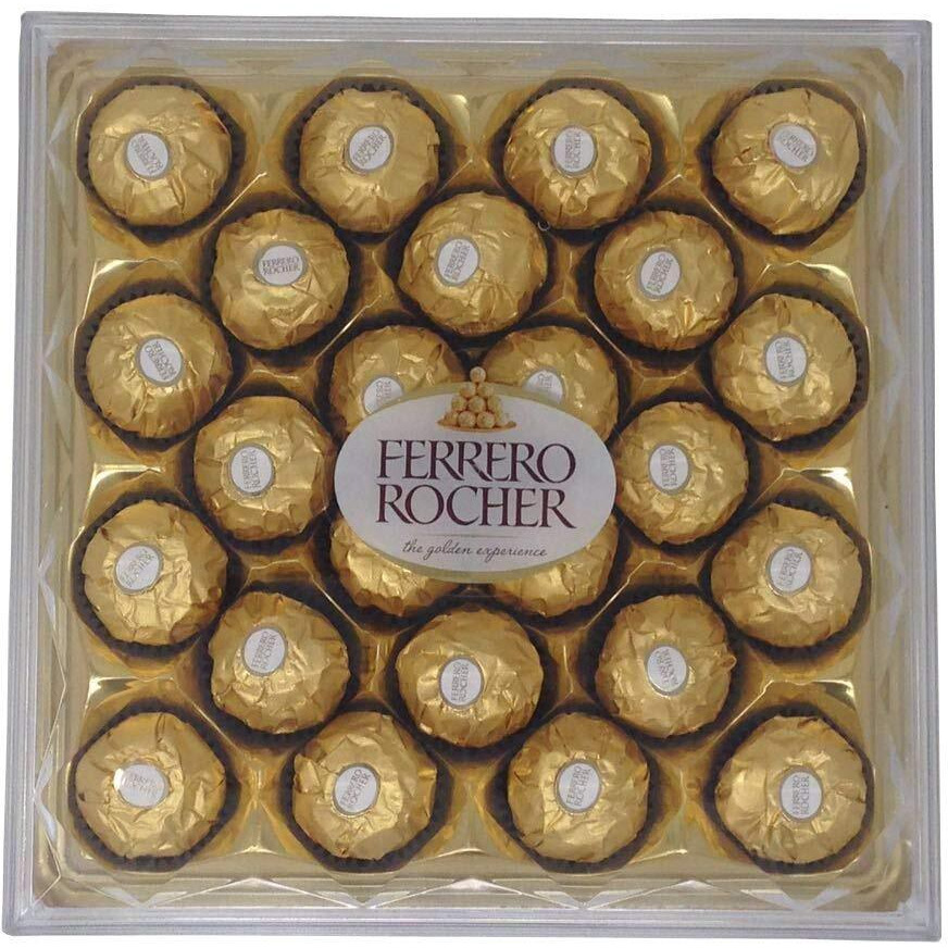 SFU E Com Set of 2 Rakhi with 24 Pieces Ferrero Rocher | Ferrero Rocher Chocolate for Brother | 24 Pieces Ferrero Rocher Chocolate Hamper | Roli, Chawal, Chandan, Misri | 010