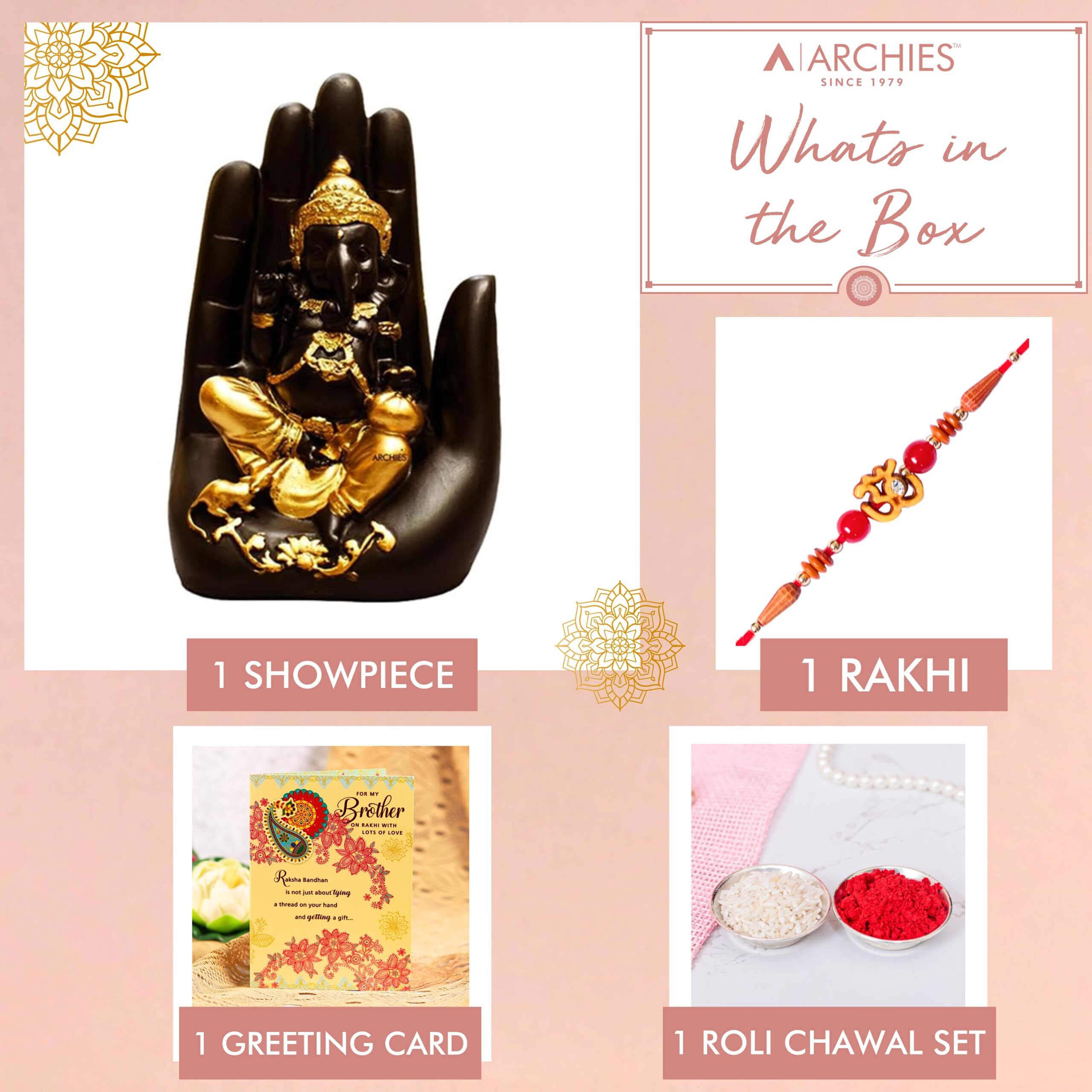 ARCHIES Rakhi Collection For Rakshabandhan | Rakhi For Brother | Rakhi for Bhaiya and Bhabhi | Rakhi Combo Gift Hamper (ACCLAMATION-RELIGIOUS GOD + RAKHI COMBO)