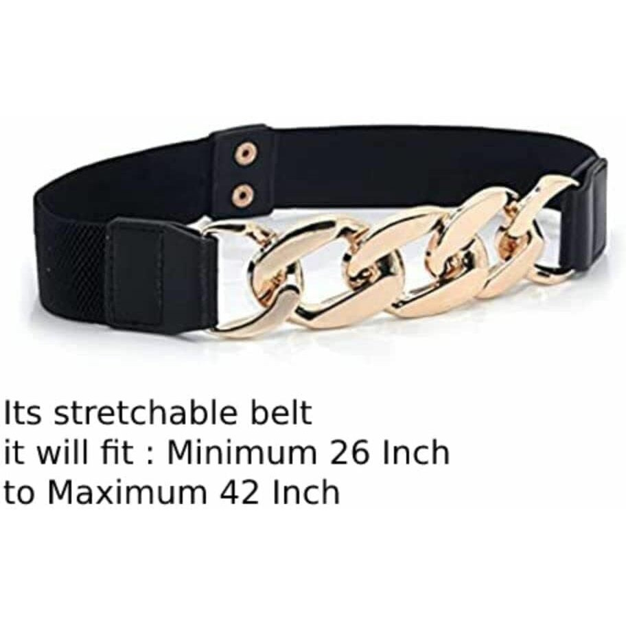 SATYAM KRAFT 1 Pcs Women Belt Strechable Metal Closure, Adjustable and Classic Look, Useful in Many Occasions, Rakshabandhan,Rakhi Gift