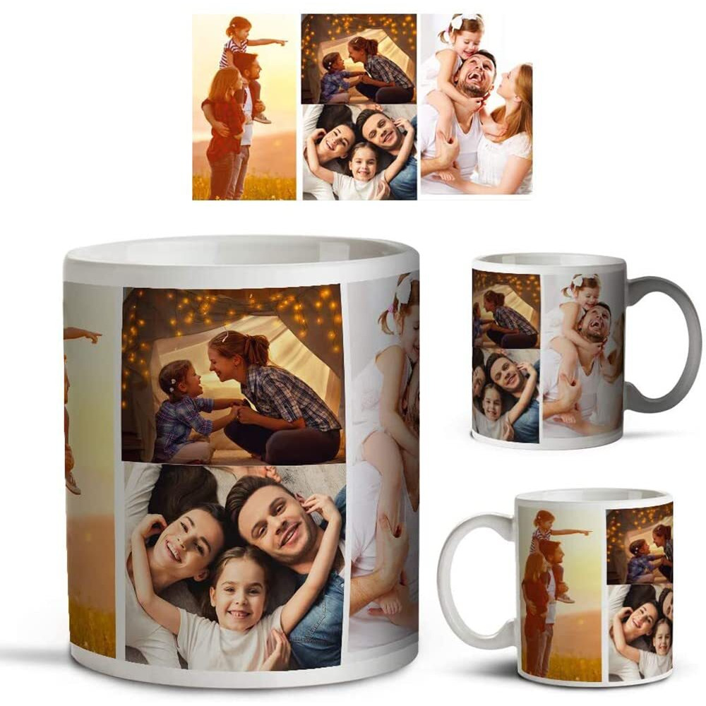 Misaavi Personalised Photo Mug Customized with Collage/Logo/Name Birthday/Christmas/Wedding/Anniversary/Engagement/Valentines/Rakhi/Friends BF/GF Bestie BFF