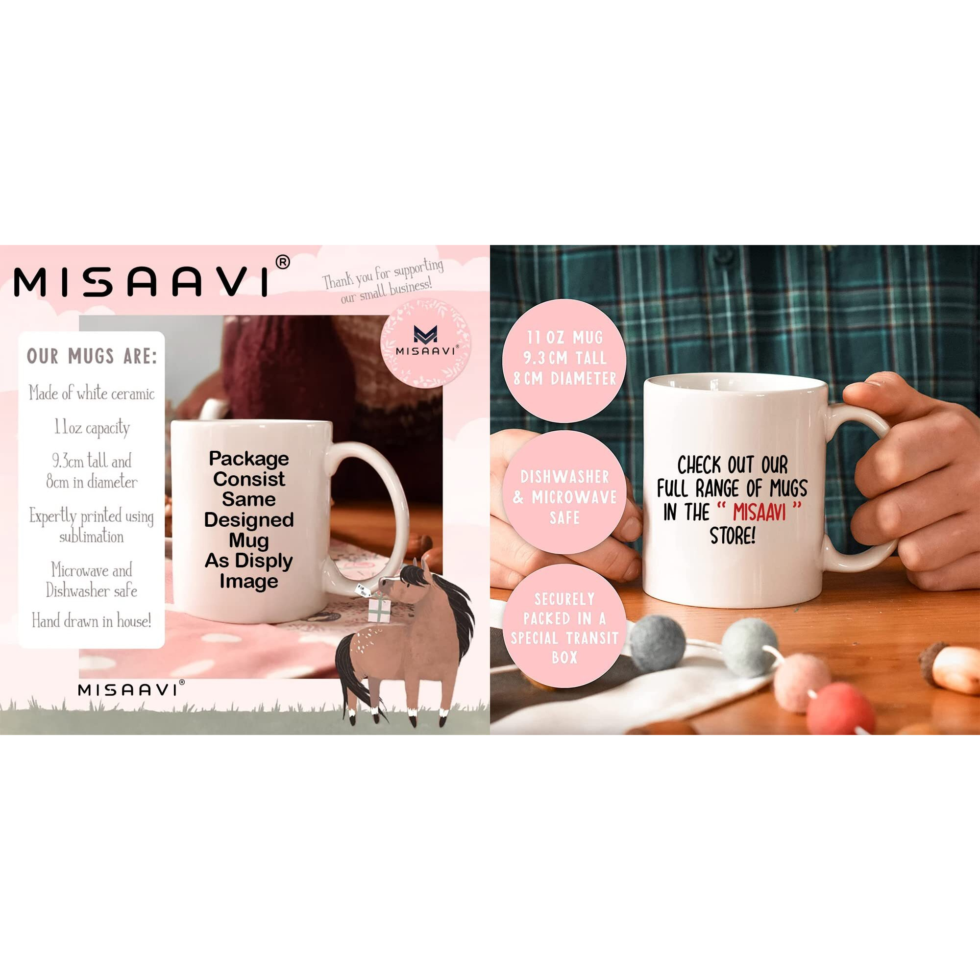 Misaavi Personalised Photo Mug Customized with Collage/Logo/Name Birthday/Christmas/Wedding/Anniversary/Engagement/Valentines/Rakhi/Friends BF/GF Bestie BFF