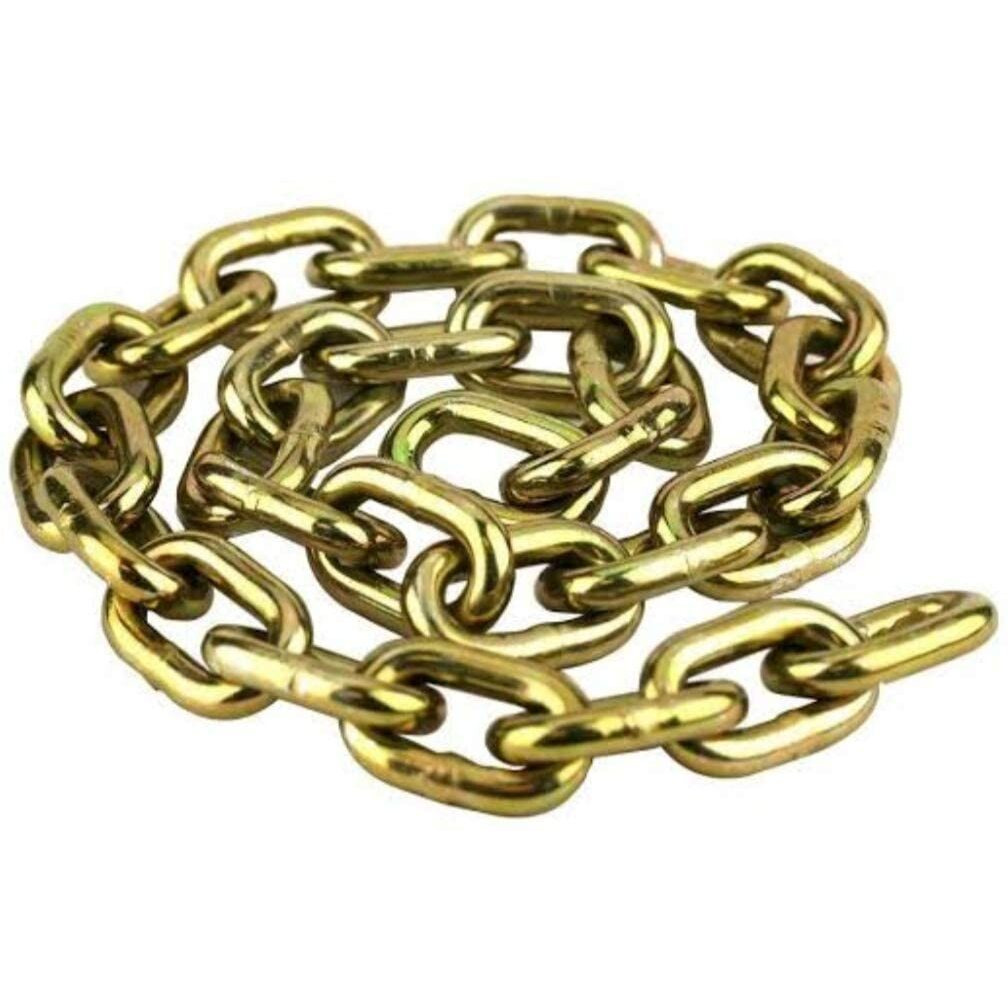 UAPAN Iron Chain with Brass Finish for Hanging Bell Diya with hook (Length of 1 Meter, Gold) (Pack of 1, 3 Feet)