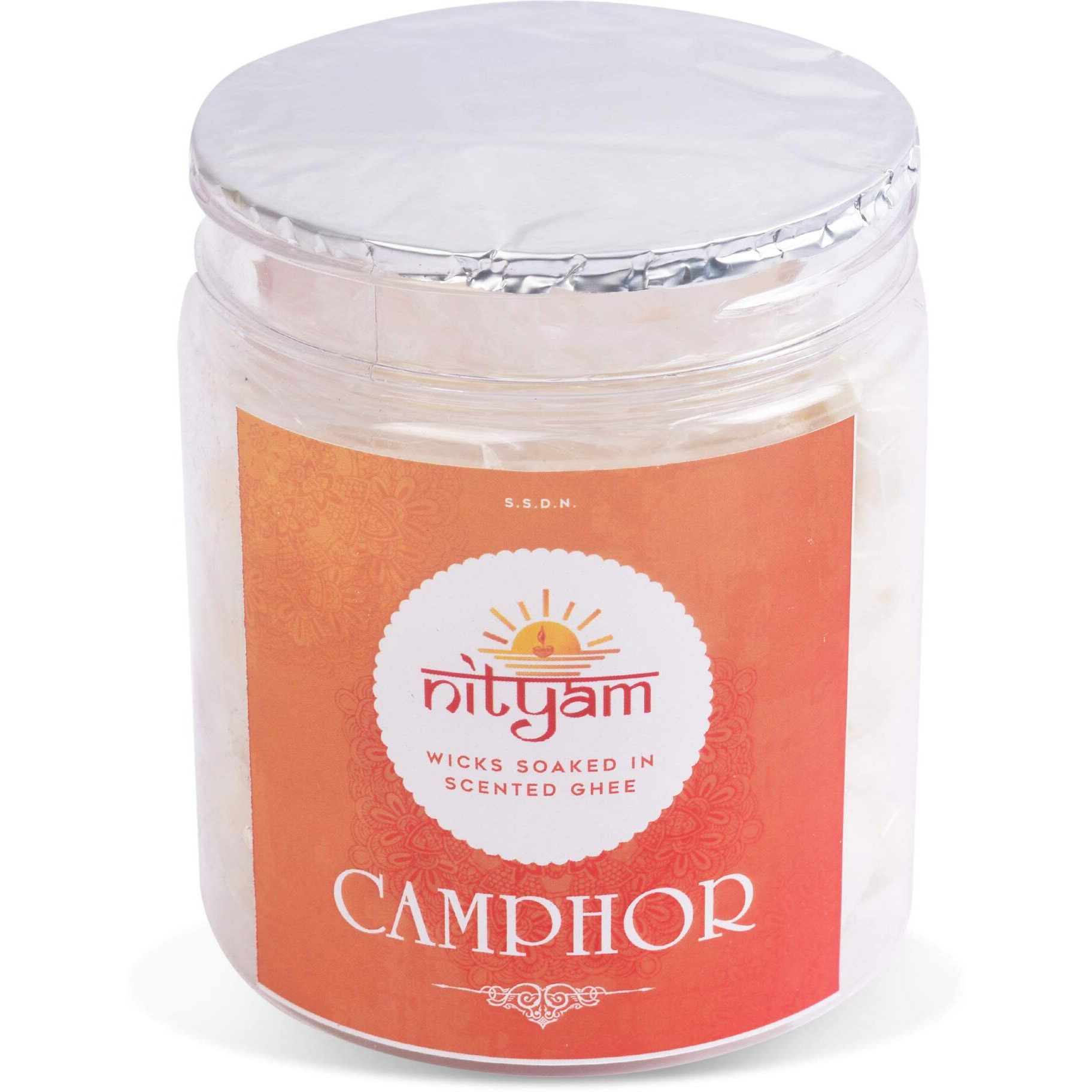 Nityam Camphor Fragrance Wax Free Scented Wick Soaked in Scented Ghee Ghee Wicks/Readymade Ghee Cotton Wicks/Diya for Pooja/Puja Batti (1 X 50 Pieces) (Pack of 2)