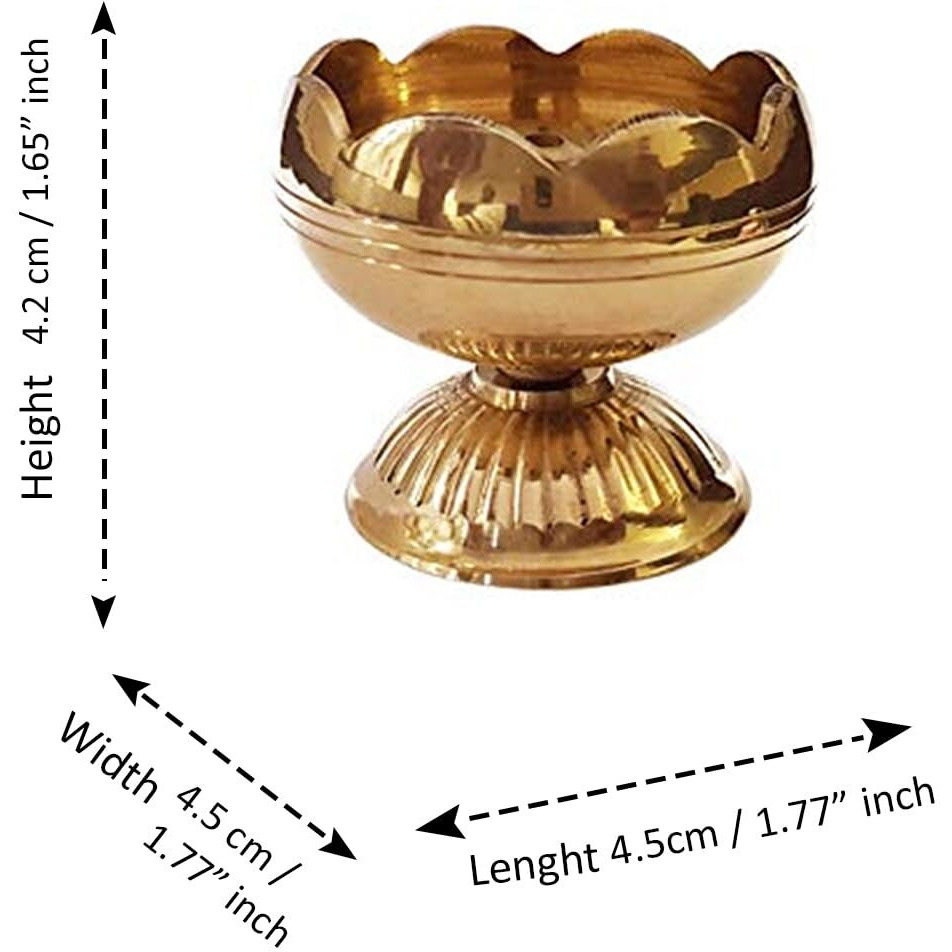 Craftvatika Brass Lotus Diya for Puja Set of 12 - Lotus Flower Diya for Pooja Room , Tample , Mandir, Office, Oil Lamp Diya for Home Decoration