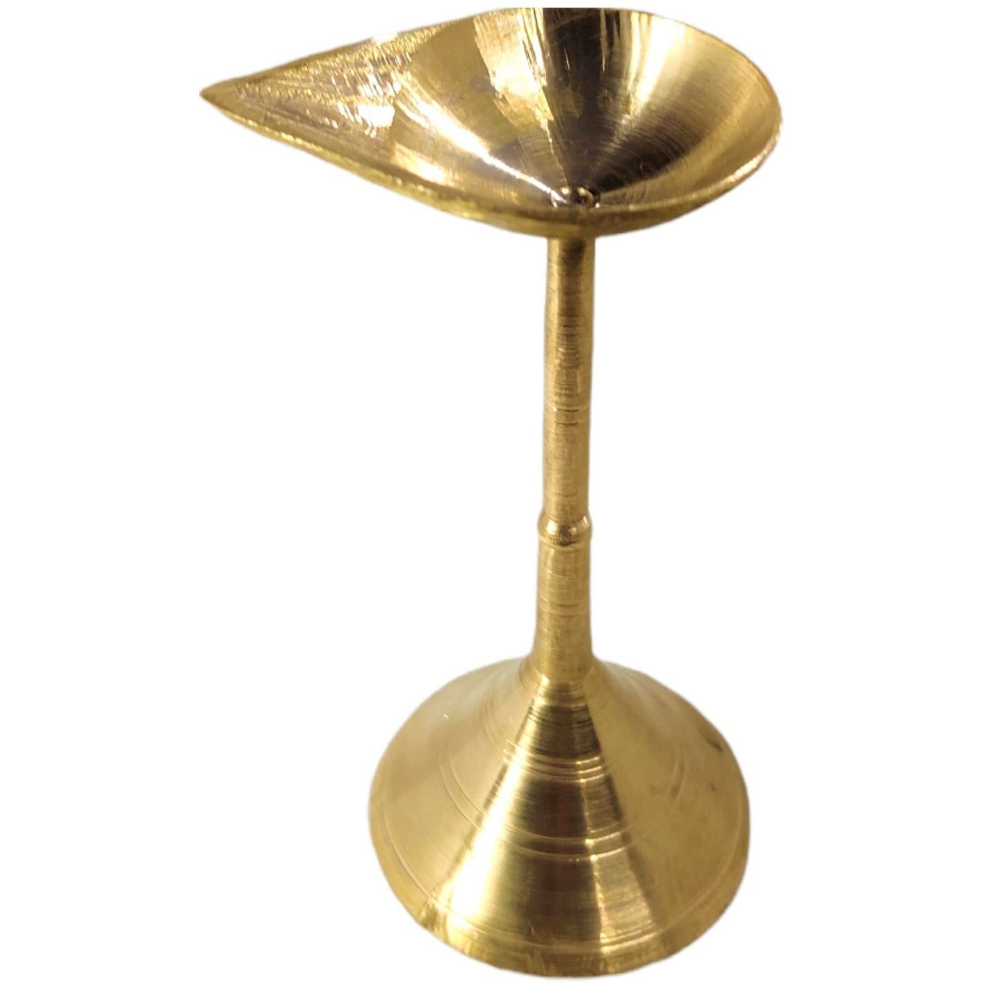 Divine Bazaar Brass Diya Stand for Pooja Brass Table Diya