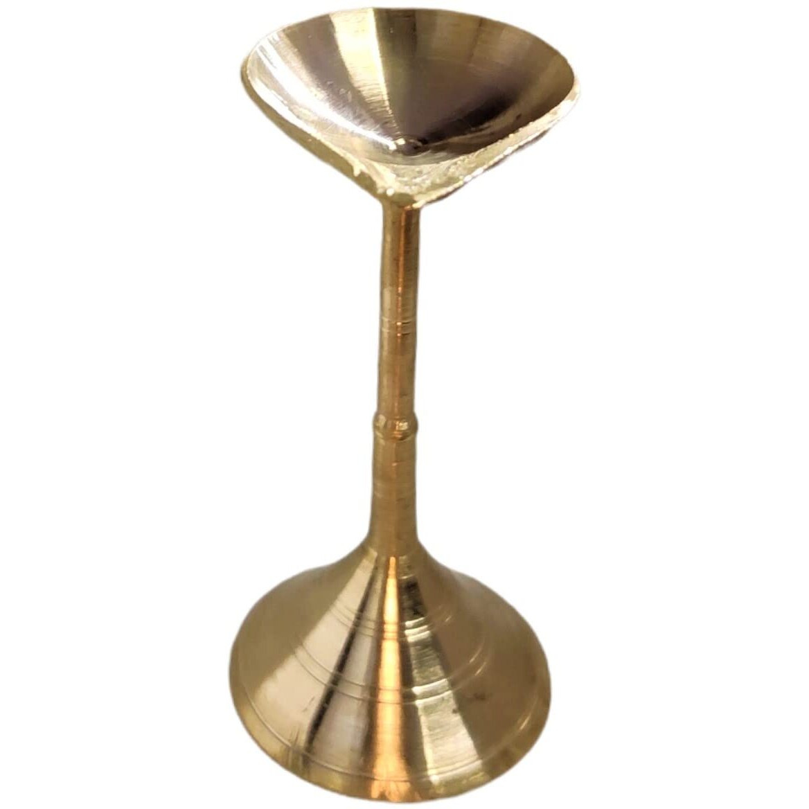 Divine Bazaar Brass Diya Stand for Pooja Brass Table Diya