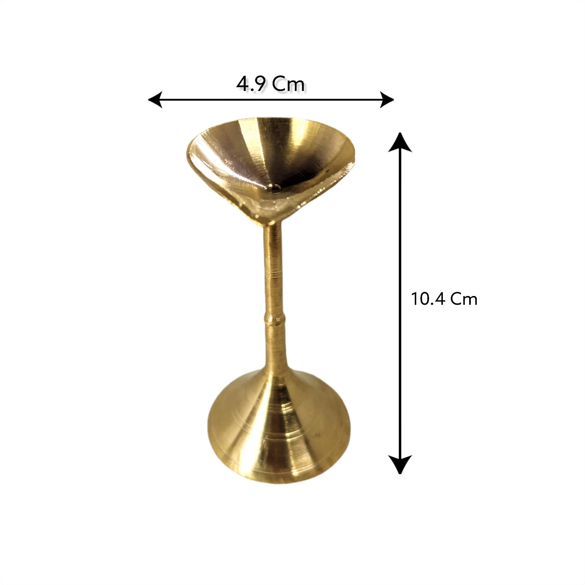 Divine Bazaar Brass Diya Stand for Pooja Brass Table Diya