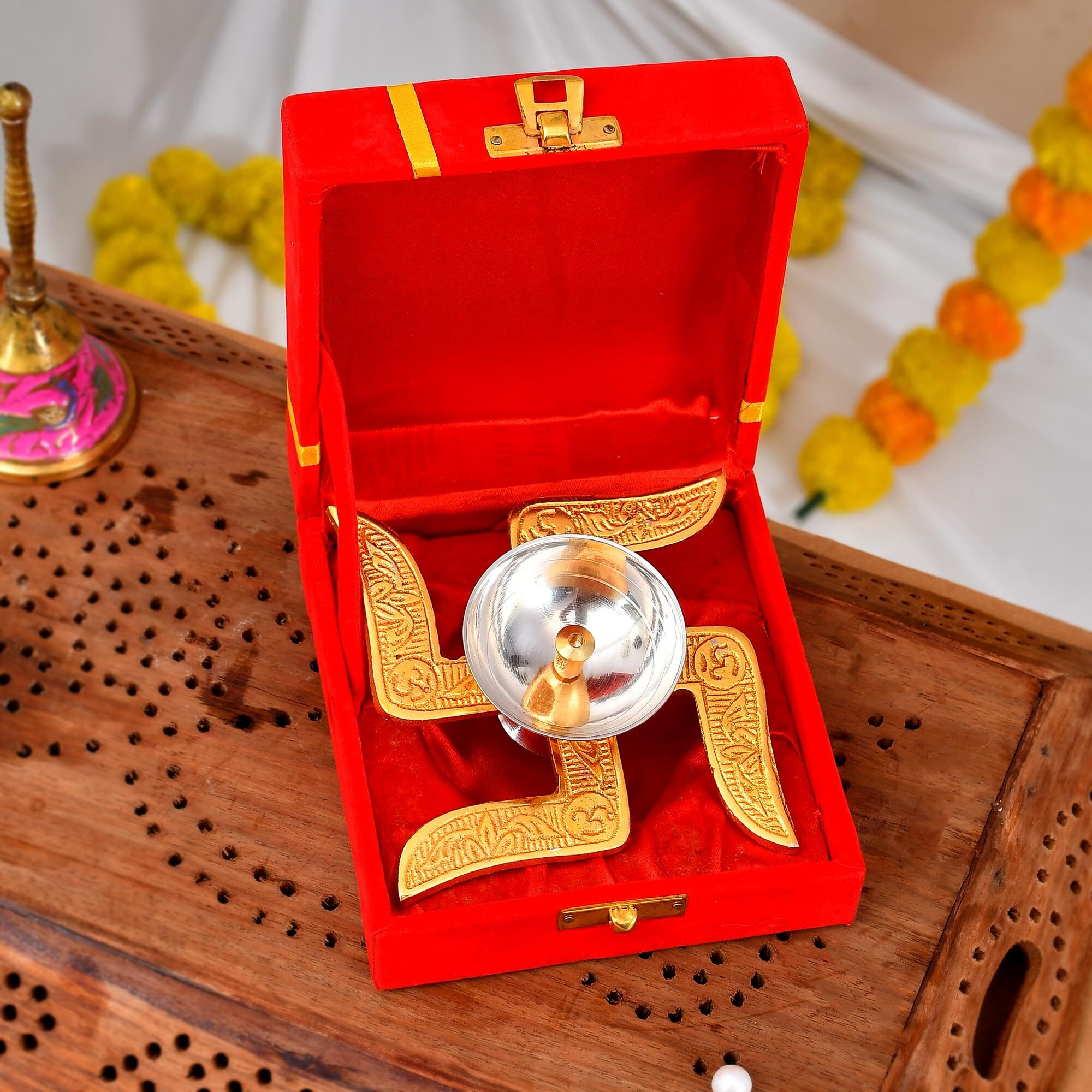 Craftvatika Gift Items for Home - Brass Diya for Pooja,Decoration Item | Premium Peetal Diya for Pooja Gift Set, Gift for Family Friends Employee,Return Gift,Cooperate Gift