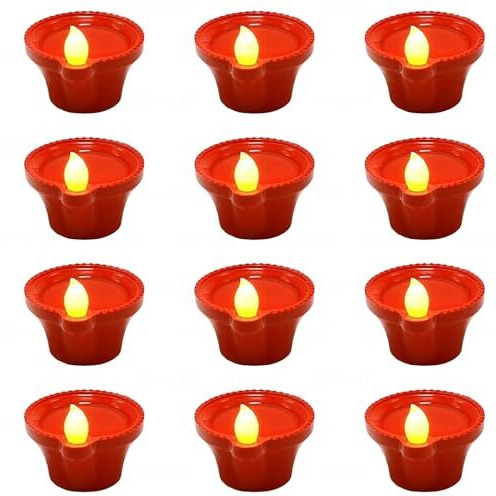 VAIDUE Water Sensor Diya Lights Electric Flameless & Smokeless LED Diyas | Eco-Friendly Led Diyas Candle E-Diya Warm Ambient Lights for Home Decor, Diwali Festivals Decoration, Christmas New Year