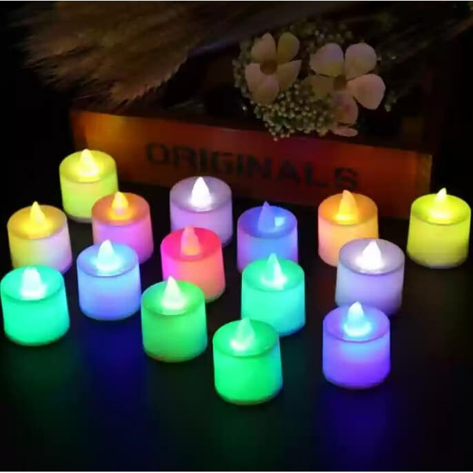 AuraDecor Smokeless Led Tealight Candles Flickering Led Lights Diya Electric Tea Candles For Diwali, Festival, Home Decoration Etc.