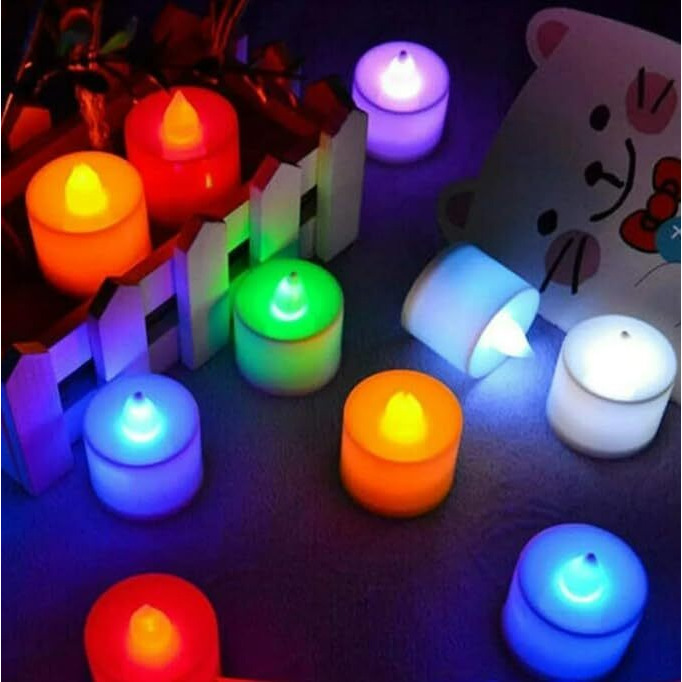 AuraDecor Smokeless Led Tealight Candles Flickering Led Lights Diya Electric Tea Candles For Diwali, Festival, Home Decoration Etc.