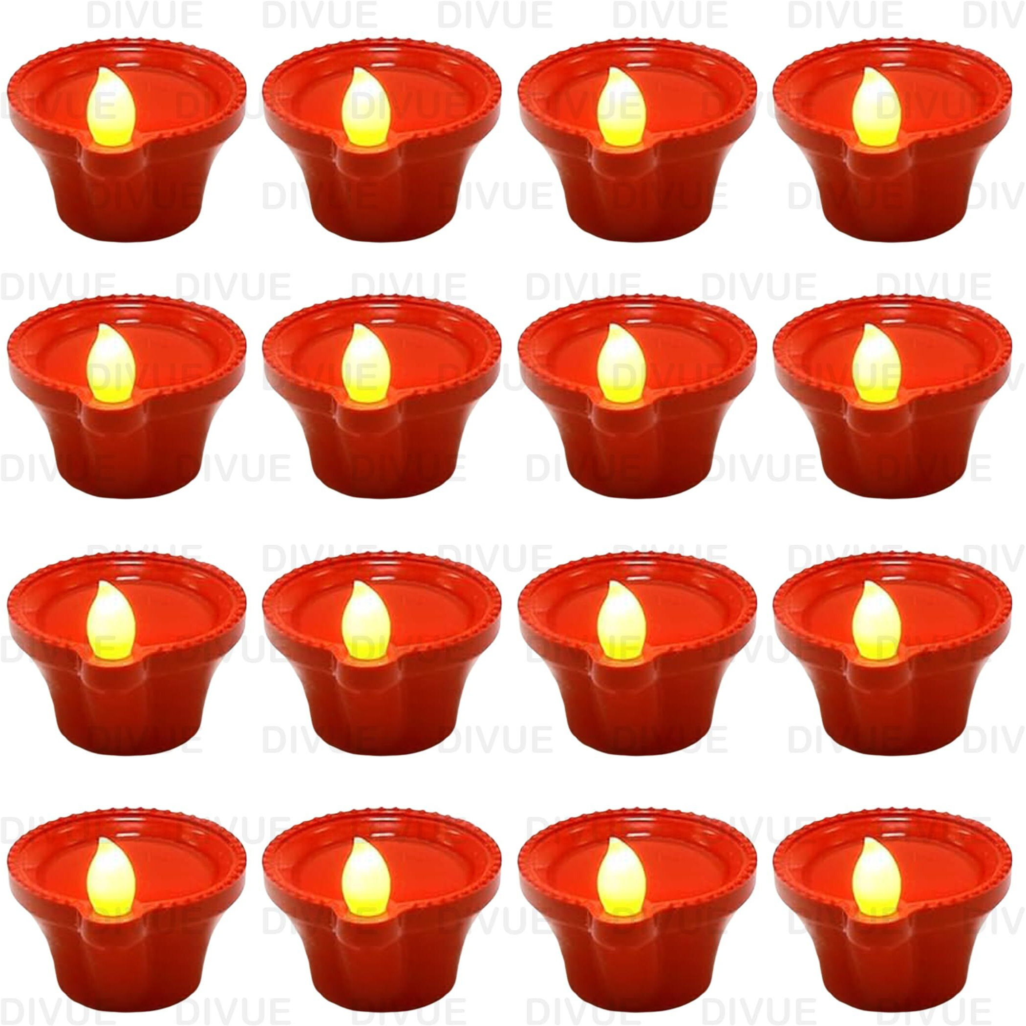 VAIDUE Water Sensor Diya Lights Electric Flameless & Smokeless LED Diyas | Eco-Friendly Led Diyas Candle E-Diya Warm Ambient Lights for Home Decor, Diwali Festivals Decoration, Christmas New Year