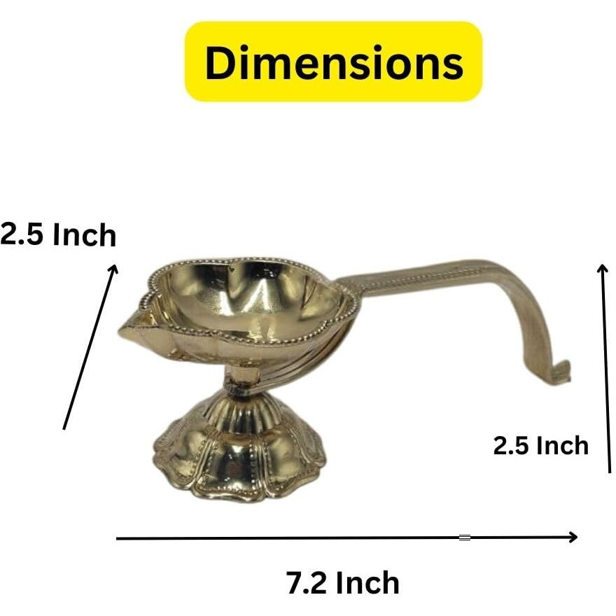 Craftvatika Brass Karpoor Dani Diya for Diwali Decoration Items Home dcor Gift, Pooja, Kapoor dani Diya Brass Aarti puja arti Home, Office,Diwali,Gift Items