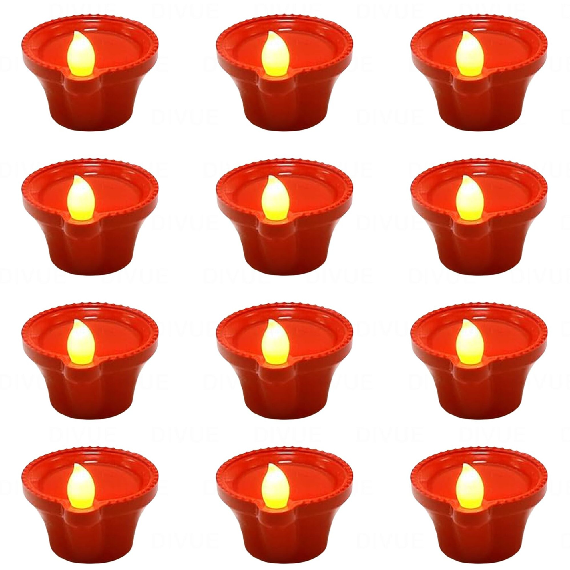 NAXUE Water Sensor Diya Lights Electric Flameless & Smokeless LED Diyas | Eco-Friendly Led Diyas Candle E-Diya Warm Ambient Lights for Home Decor, Diwali Festivals Decoration, Christmas New Year