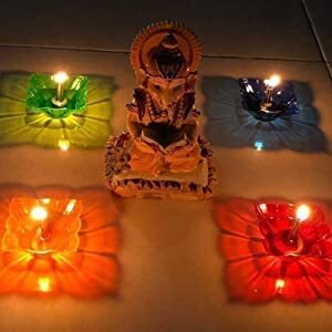 Rexez Deepak Oil Diya for Decoration Plastic (Pack of 12)