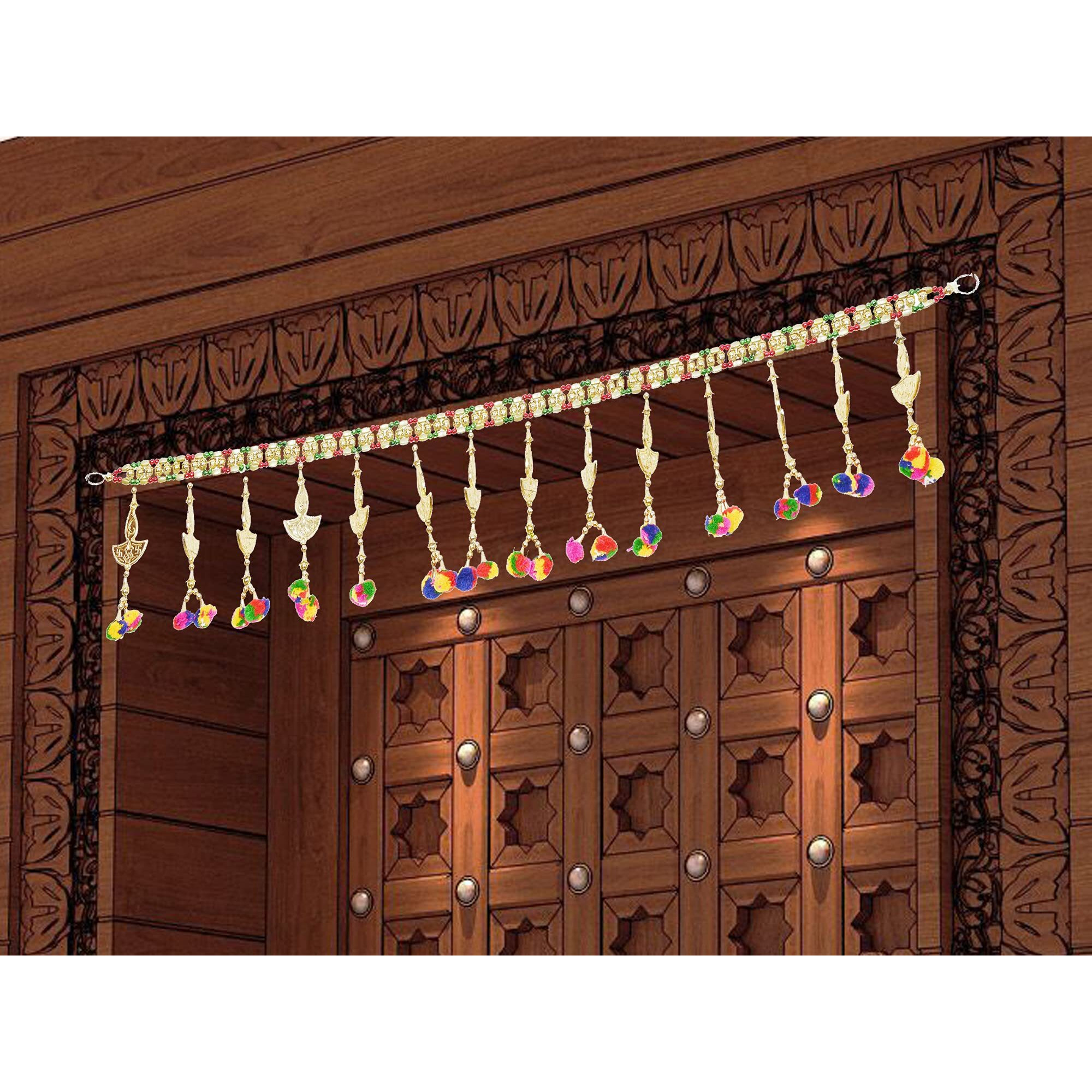 toran bandwarl for Diwali Decoration Diya for Main Pooja Entrance Door toranam Navratri Onam Pongal.