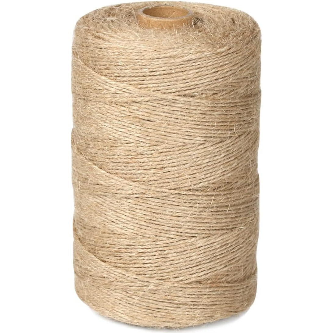 PerkHomy 1100FT 2mm Natural Jute Twine String, Brown Twine Rope for Crafts, Gift Wrapping, Packing, Gardening and Wedding Decor (Natural Jute, 1100FT * 2mm (3 ply))