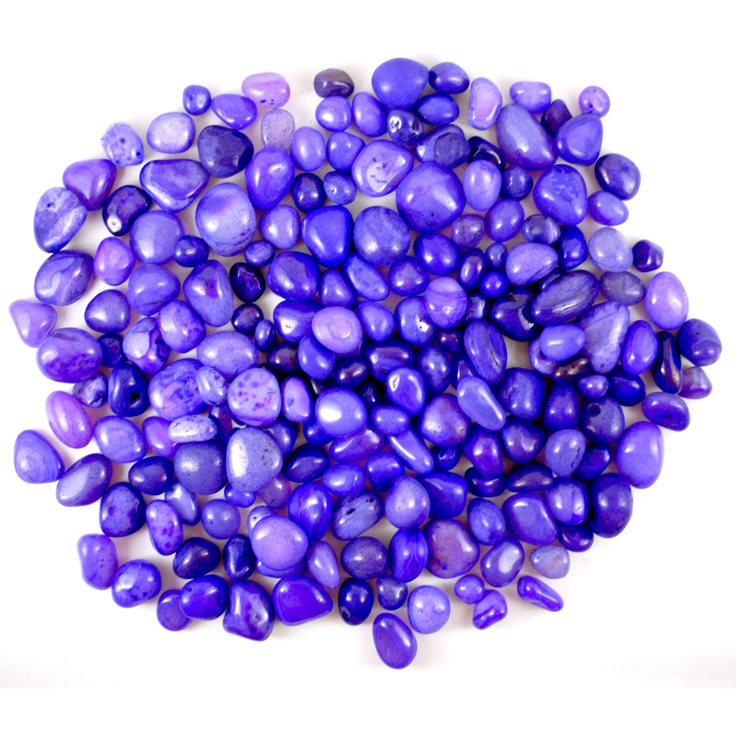 Schmick 2 Kg Purple Onyx Pebbles Stones for Decoration - Decorative Stones and Pebbles, Vase Fillers Stones - Pebbles for Table and Home Decor (2 Kg, Purple Onyx)