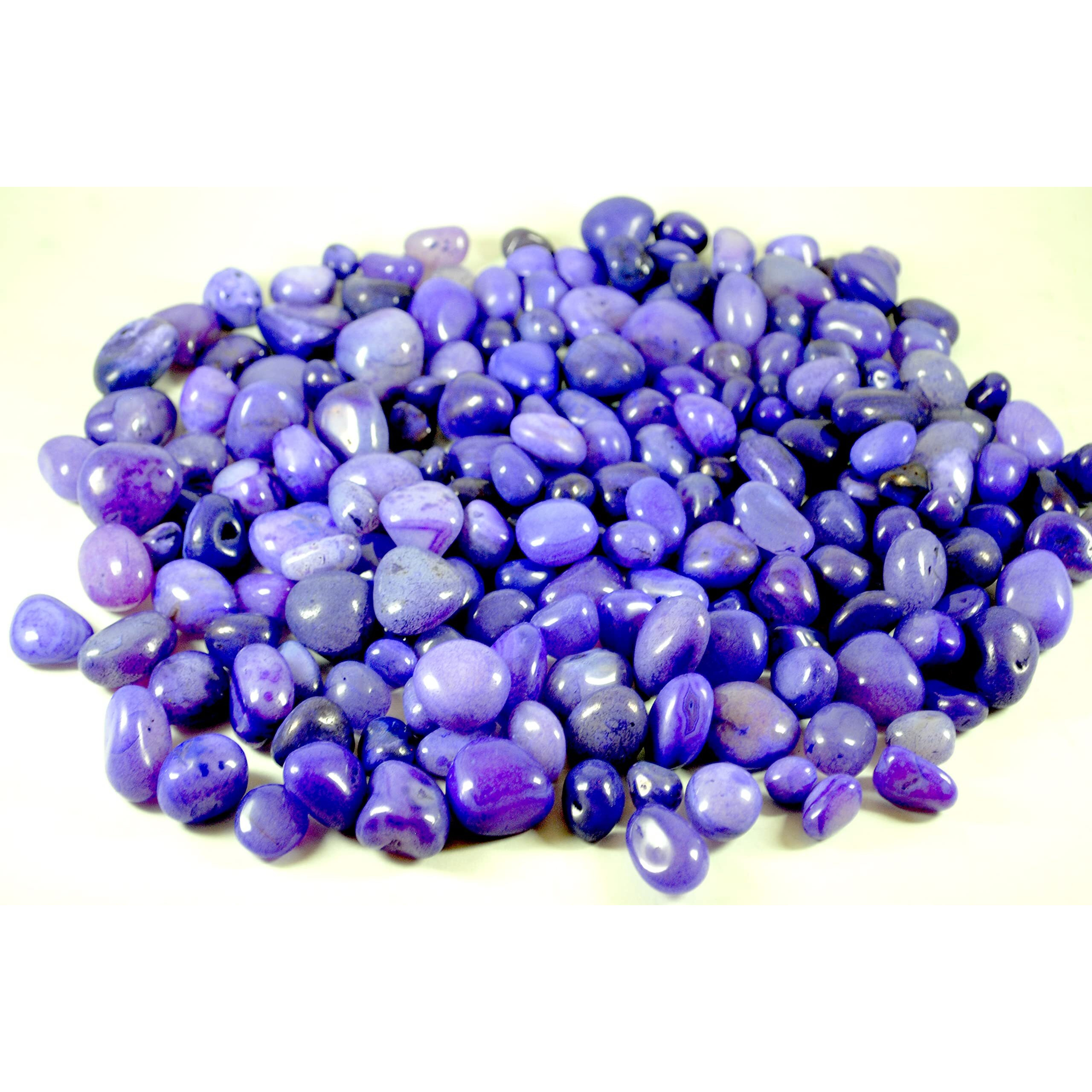 Schmick 2 Kg Purple Onyx Pebbles Stones for Decoration - Decorative Stones and Pebbles, Vase Fillers Stones - Pebbles for Table and Home Decor (2 Kg, Purple Onyx)