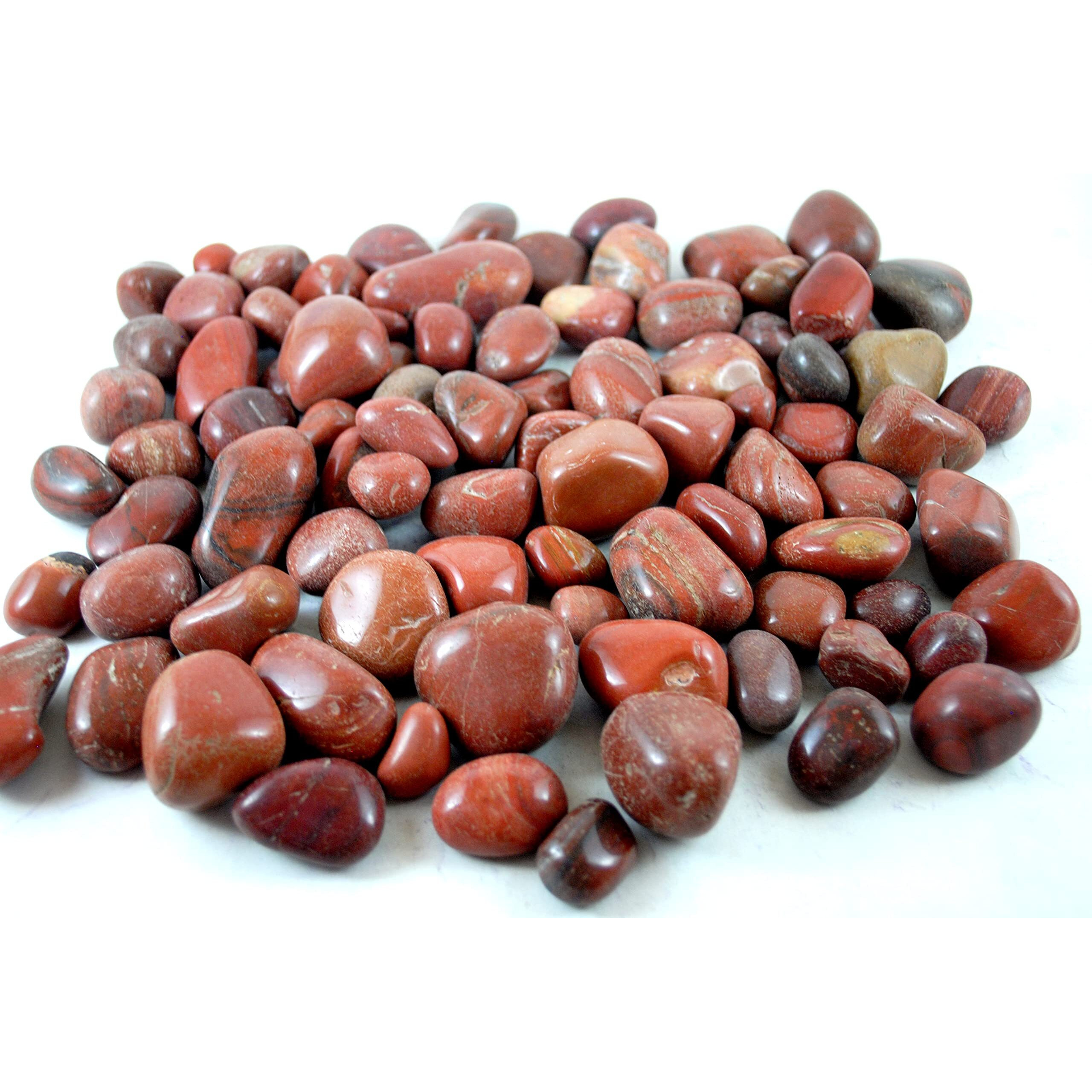 Schmick 3 Kg Red Jasper Pebbles Stones for Plants Pots, Decoration, Aquarium Fish Tank, Fountain, Home, Table, and Garden Decor - Decorative Vase Fillers (3 Kg, Red Jasper Stone)