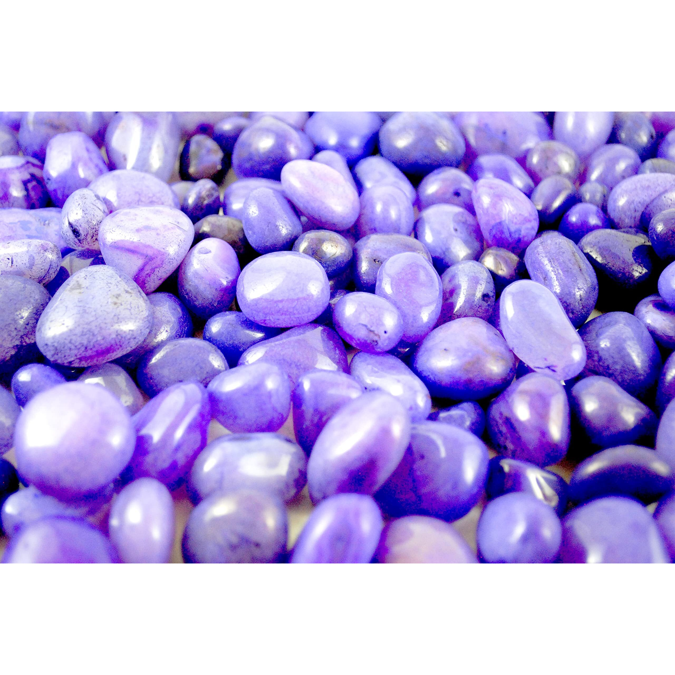 Schmick 4 Kg Purple Onyx Pebbles Stones for Decoration, Table and Home Decor, Decorative Vase Fillers, Pebbles for Plants Pots (4 Kg, Purple Onyx)