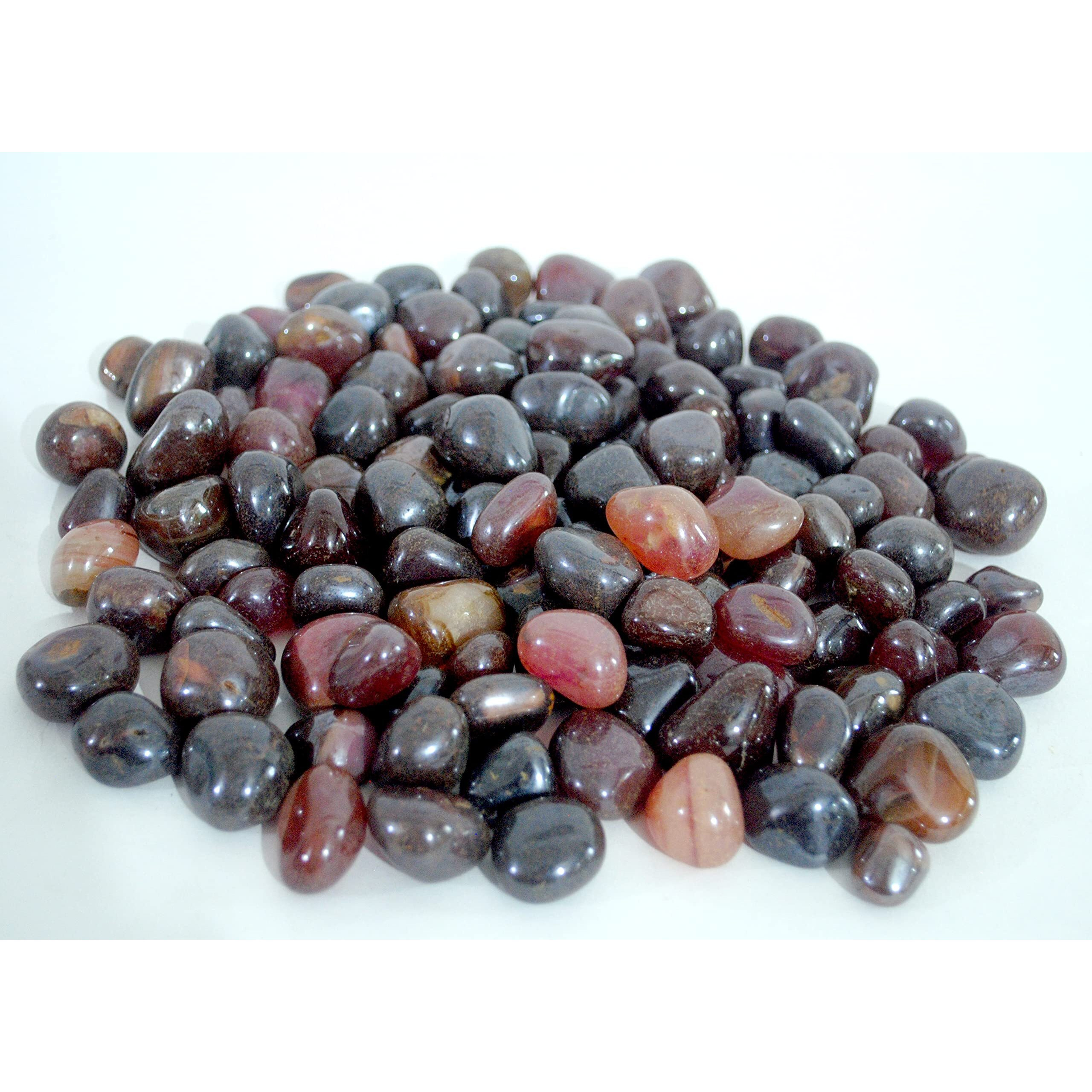 Schmick 5 Kg Maroon Pebbles Stones for Decoration, Home Table Decor - Decorative Stones and Pebbles, Vase Fillers (5 Kg, Maroon Onyx)