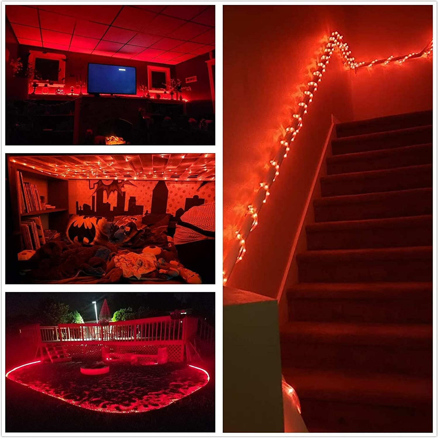 Gesto 40 Meter Led Strip Lights  Ceiling Lights for Home Decoration,Rope led Light for Balcony Decoration Outdoor Lights Waterproof | Fairy Lights for Home Decor,Birthday,Diwali Decoration(Red)