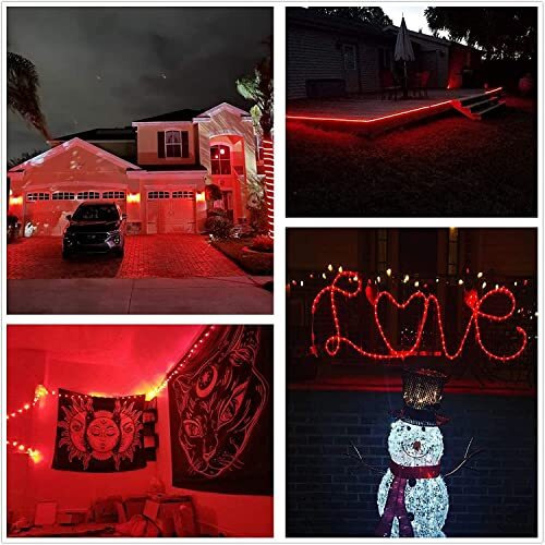 Gesto 10 Meter Led Strip Lights  Ceiling Lights for Home Decoration,Rope led Light for Balcony Decoration Outdoor Lights Waterproof | Fairy Lights for Home Decor,Birthday,Diwali Decoration(Red)