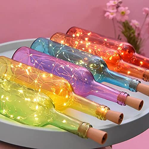 The Purple Tree Bottle Cork Lights for Diwali Dcor (Pack of 2) 20 LED String Light, Decorative Fairy Lights, Mini Lights for Bedroom Decor, Diwali Party, Wedding Decoration, Table Decor