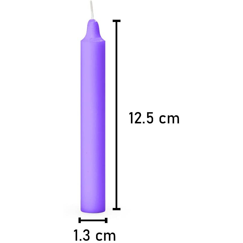 Aura Decor Unscented Pure Wax Stick Candle Pack of 20 (Purple)