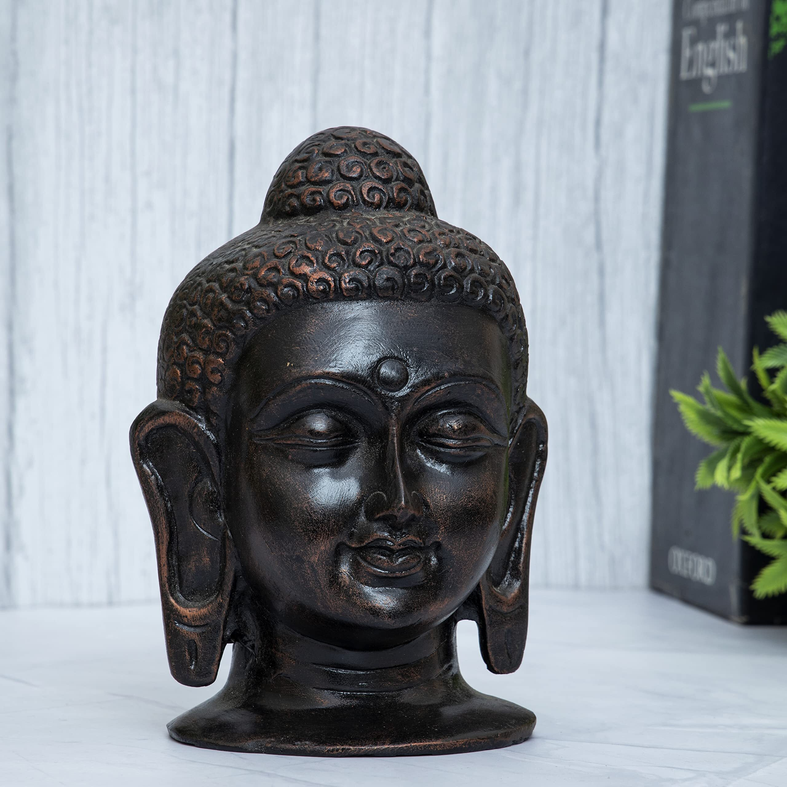 Global Grabbers new face head buddha statue showpiece idol home decor items for living room and gifts-A_COP-DB4