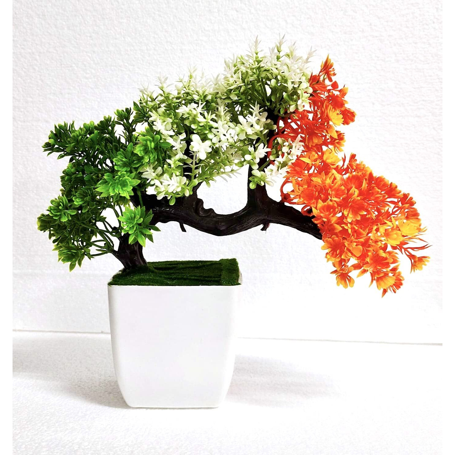 Dekorly Artificial Colourful Wild Bonsai Plants for Home Decor | Artificial Plants Outdoor, Plastic Plants for Home Office Desk Bathroom Bedroom (Multi-C)