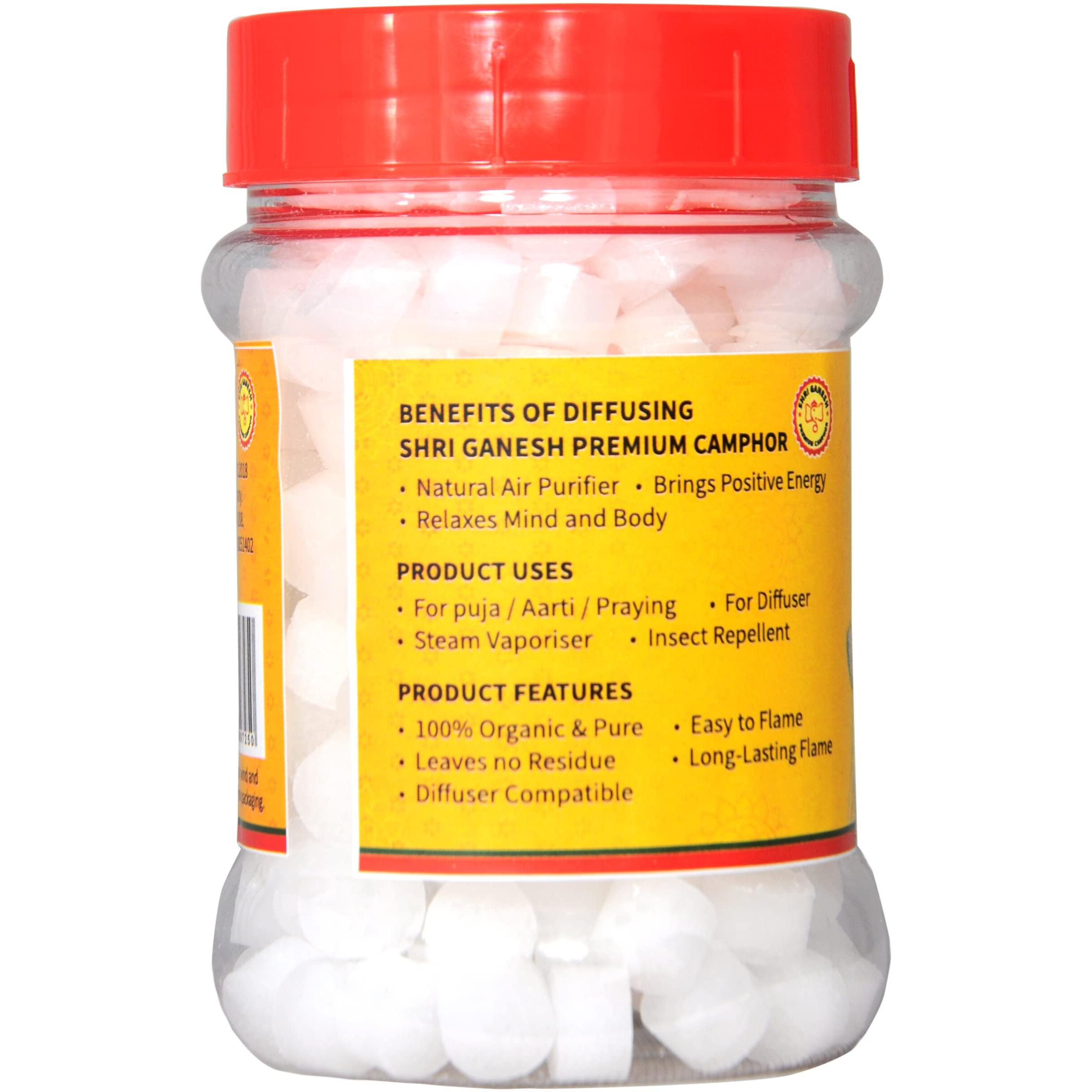 Shri Ganesh Premium Camphor Tablets (100g X 1 Jar)