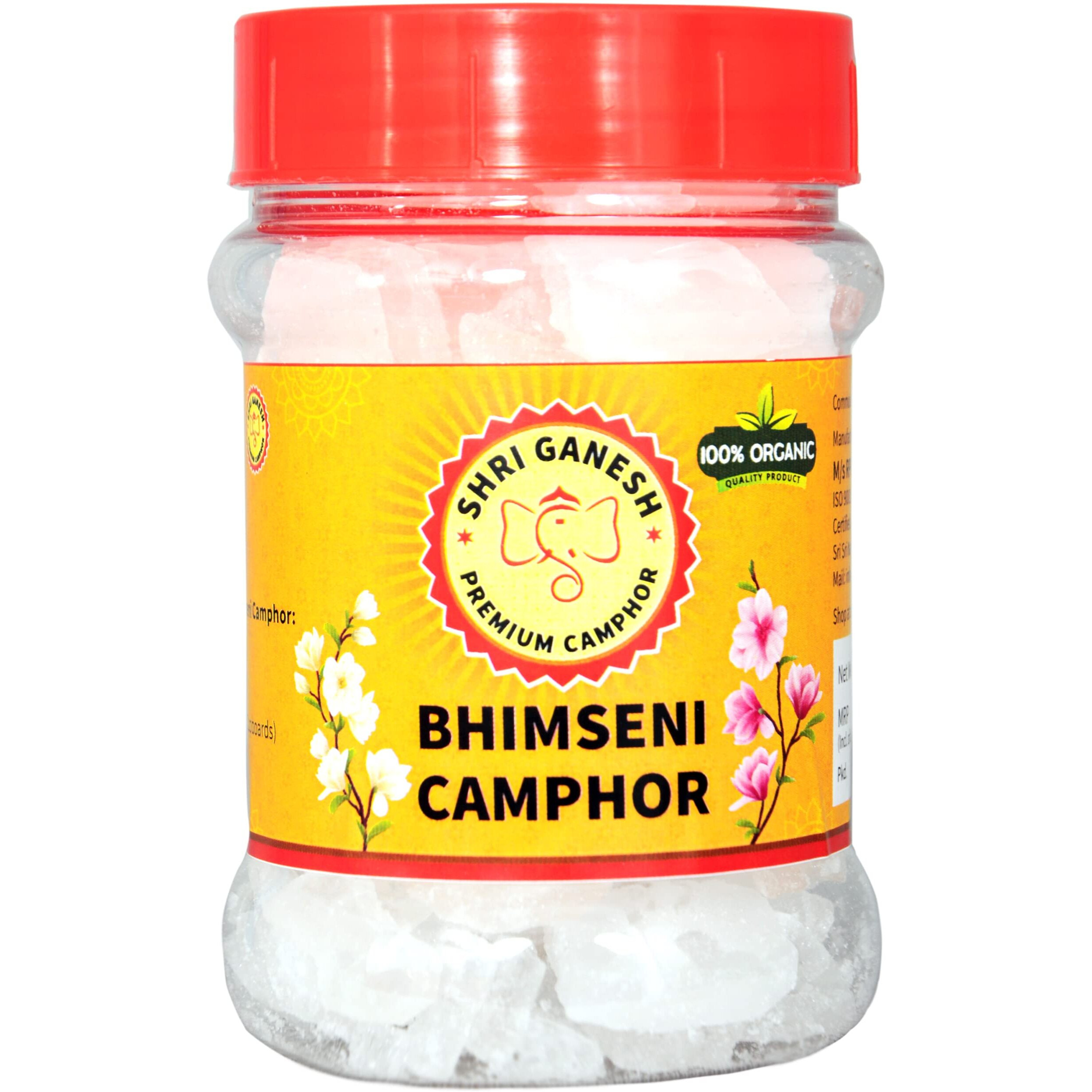 Shri Ganesh Premium Camphor Bhimseni Camphor (100g x 1 Jar)