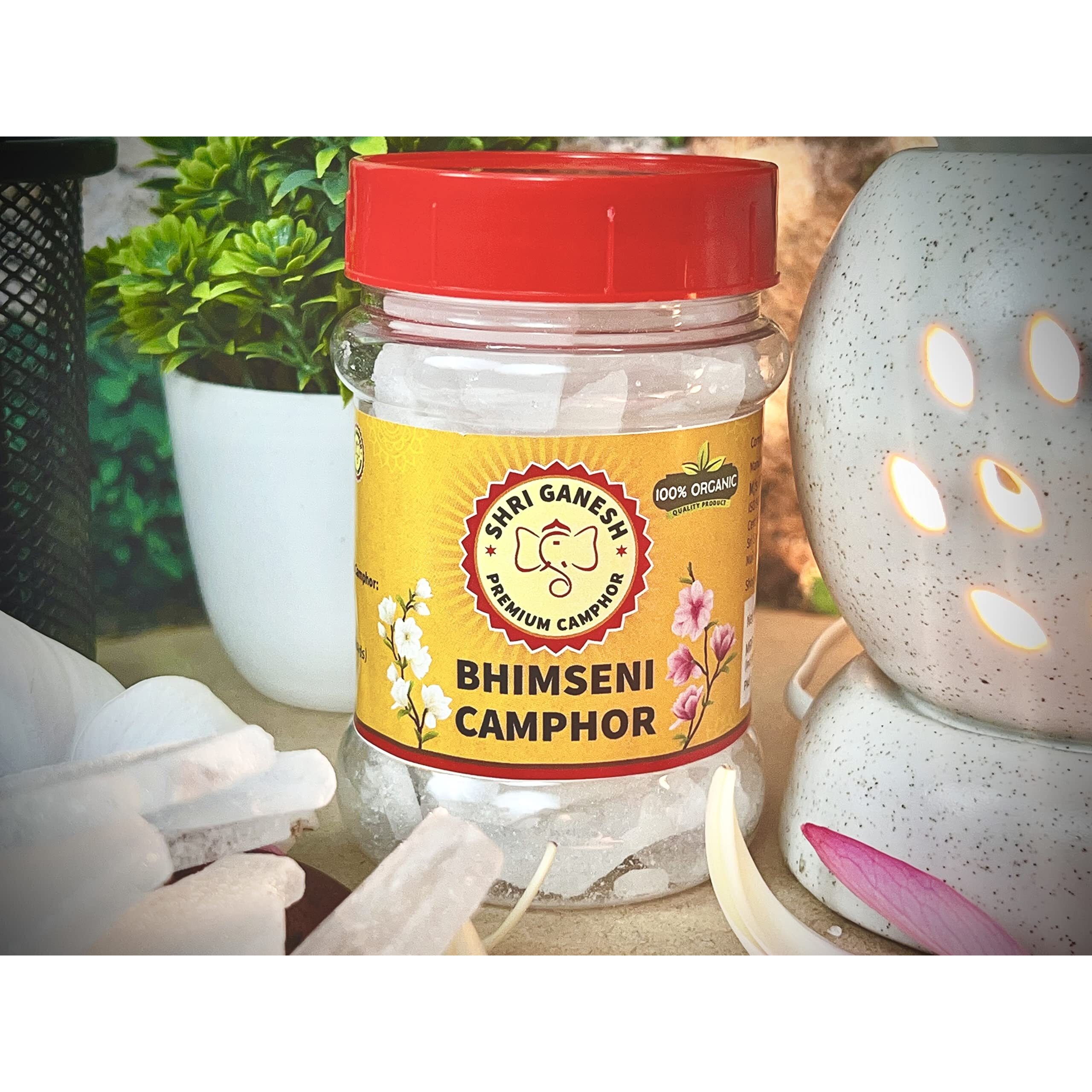 Shri Ganesh Premium Camphor Bhimseni Camphor (100g x 1 Jar)